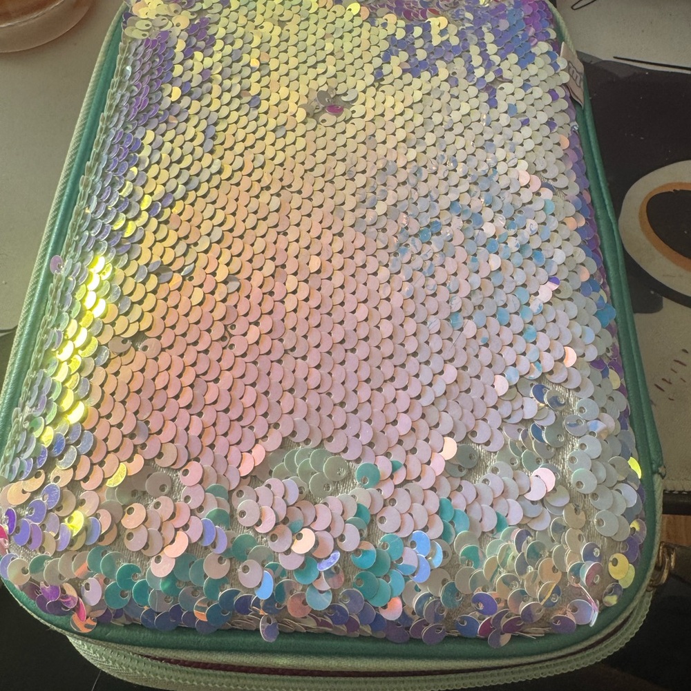Iridescent Sequin Pencil Case
